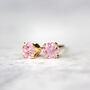 Pink Crystal Stud Earrings In Gold Or Silver, thumbnail 5 of 12
