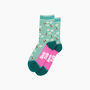 Busy Bees Floral Bamboo Socks In Green, thumbnail 4 of 4