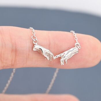 Sterling Silver Hand Necklace, 4 of 12