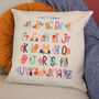 Personalised Alphabet Cushion For Kids Room Or Nursery, thumbnail 1 of 4