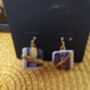 Purple Tones Kintsugi Drop Earrings, thumbnail 2 of 2