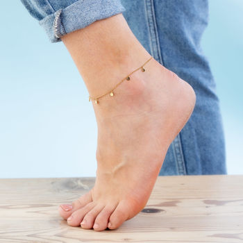 Anklet With Hammered Discs, 5 of 8
