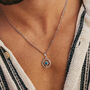 Throat Chakra Men's Turquoise Silver Necklace, thumbnail 1 of 10