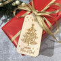 Personalised Christmas Tree Wooden Gift Tag Pack, thumbnail 1 of 2