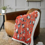 Xmas Luxury Sherpa Fleece Throw Rocking Robin, thumbnail 1 of 4