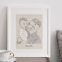 Personalised Monochrome New Father Sketch, thumbnail 1 of 6