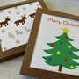 Merry/Bright Set Of Six Mixed Design Christmas Cards, thumbnail 9 of 10