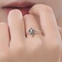 Sterling Silver One Carat Rhombus Cut Moss Agate Classic Single Stone Engagement Ring, thumbnail 2 of 12