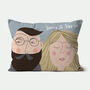 Personalised Faces Couples Engagement Cushion, thumbnail 1 of 10