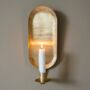 Brass Candlestick Holder Wall Sconce, thumbnail 1 of 2