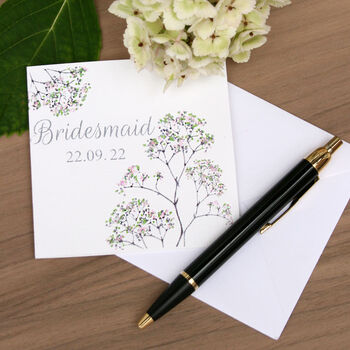 Floral Maid Of Honour Wedding Card, 4 of 6