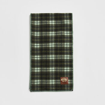 Cathy Green Check Hooded Scarf, 6 of 7