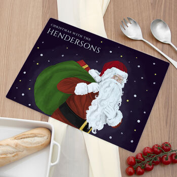 Personalised Christmas Glass Chopping Board, 2 of 10