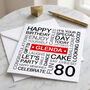 Personalised 80th Birthday Card, thumbnail 2 of 5