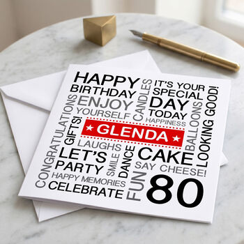 Personalised 80th Birthday Card, 2 of 5