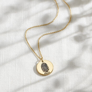 Fingerprint Disc Necklace, 4 of 9