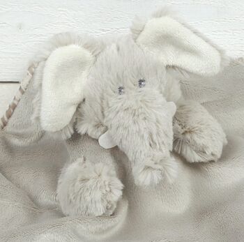Elephant Finger Puppet Soother, Personalised, 5 of 6