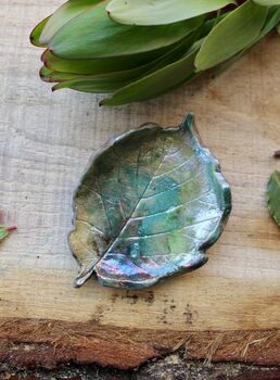 Raku Leaf Jewellery Dish, 12 of 12