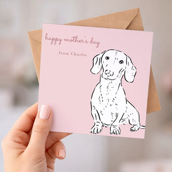 Personalised Dachshund Mother's Day Card, 2 of 2