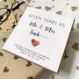 Personalised 7th Wedding Anniversary Card With Copper Heart, thumbnail 5 of 5