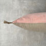 The Velvet And Linen Cushion Pale Pink, thumbnail 2 of 7