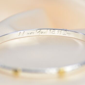 Personalised Sterling Silver Mia Heart Bangle, 2 of 7