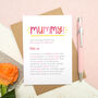 Personalised Mummy Definition Card, thumbnail 3 of 8