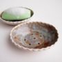 Handmade Blue Brown Oval Ceramic Soap Dish, thumbnail 2 of 8