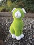 Garden Ornament Grass Covered Dog Durable Resin Statue, thumbnail 1 of 3
