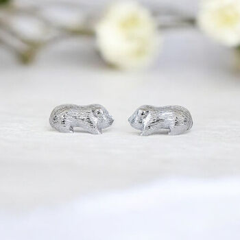 Sterling Silver Guinea Pig Earrings, 2 of 4