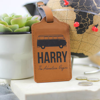Personalised Campervan Luggage Tag Travel Gift, 3 of 6
