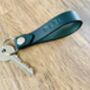 Personalised Racing Green Embossed Leather Keyring, thumbnail 10 of 12