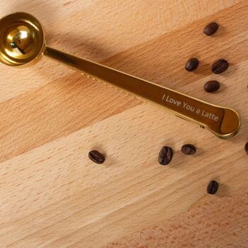 Mother’s Day Engraved Coffee Scoop And Bag Clip, 7 of 11