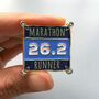 Marathon Runner Enamel Pin Badge, thumbnail 1 of 4