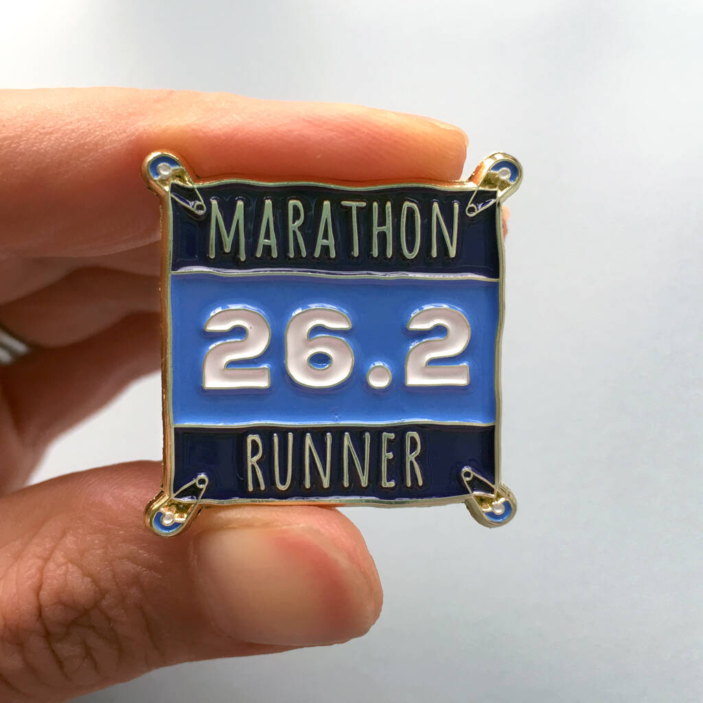 Marathon Runner Enamel Pin Badge, 1 of 4