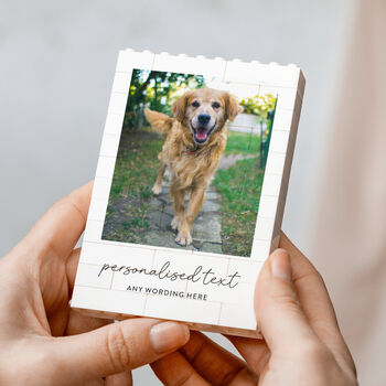 Personalised Christmas Photo Block For Pet Owner, 5 of 10
