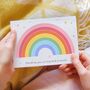 Rainbow Sending A Hug Card, thumbnail 1 of 2