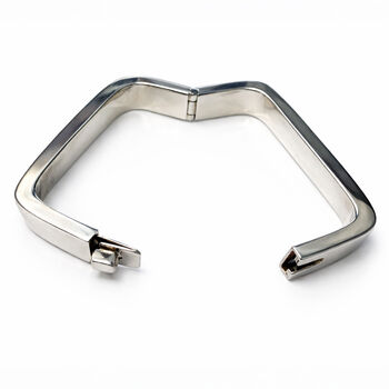 Rectangular Solid Sterling Silver Bangle, 7 of 7