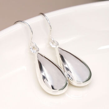 Sterling Silver Polished Teardrop Necklace, 4 of 6