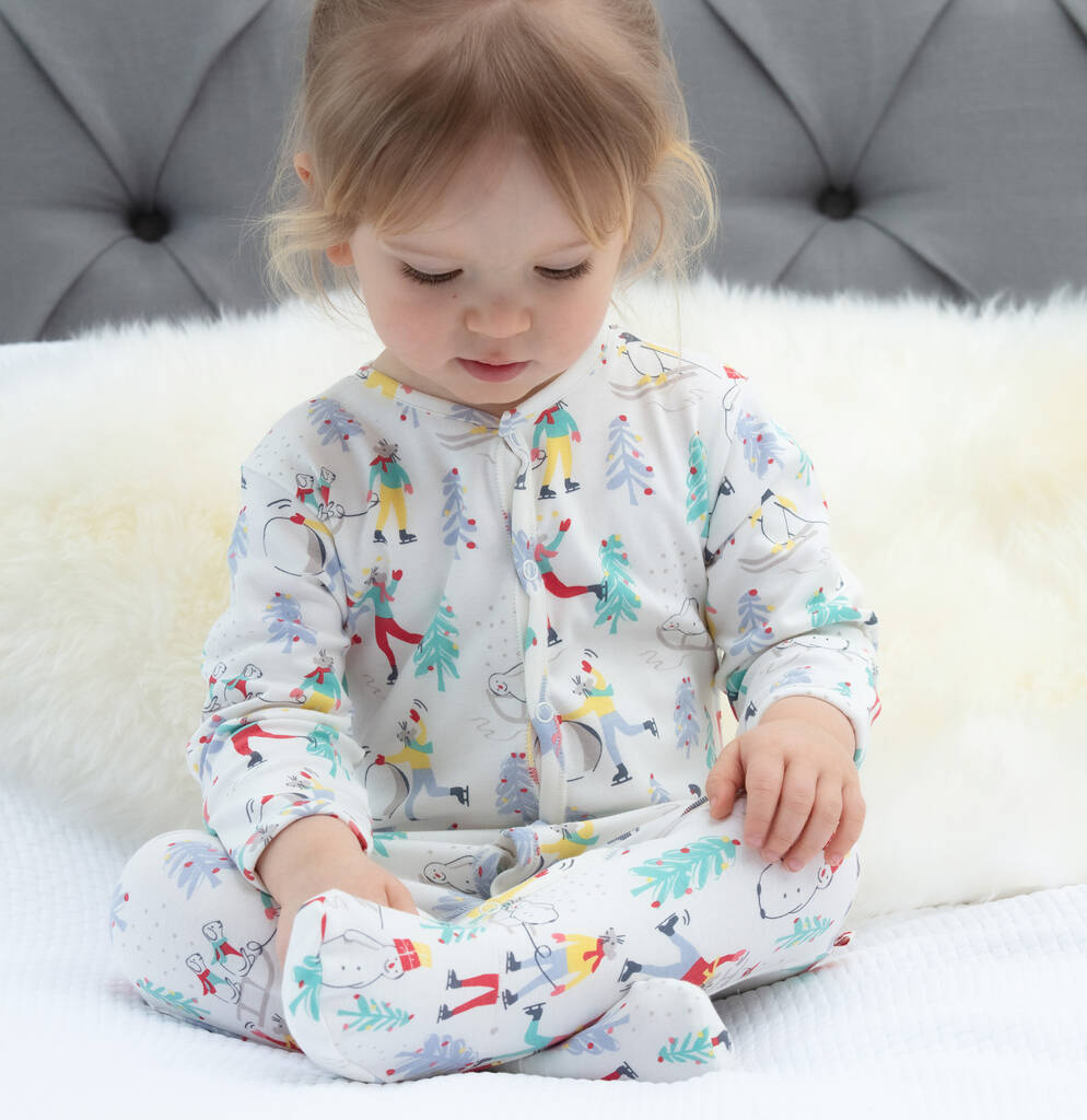 Baby's First Christmas Sleepsuit | Certified Organic, 1 of 10