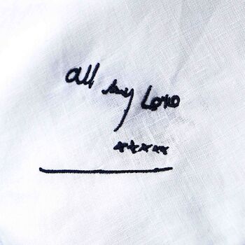 Personalised Hand Writing Cotton Handkerchief Gift, 7 of 8