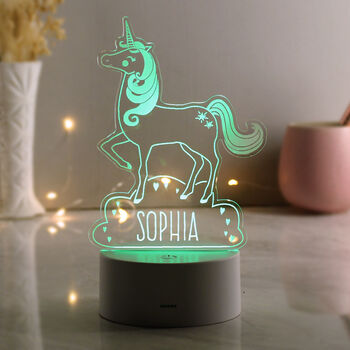 Personalised Unicorn LED Night Light, 6 of 9
