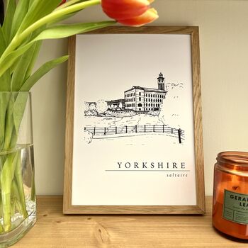 Saltaire Hand Illustrated Yorkshire Print, 5 of 9