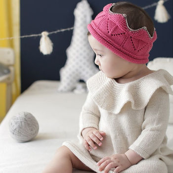 Knitted Crown Baby Hat, 2 of 6
