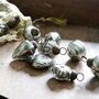 Small Aged Silver Glass Baubles, thumbnail 3 of 3