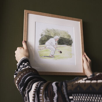 Watercolour Line Golf Custom Portrait, 2 of 11
