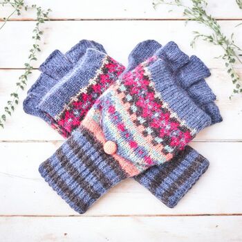 Fabulous Fairisle Knit Womens Gloves, 11 of 11