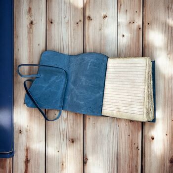 Personalised 100 Page Vintage Look Leather Journal, 7 of 8