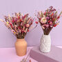 Green And Pink Dried Wildflower Bouquet, thumbnail 5 of 5