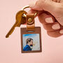Personalised Wooden Photo Keyring With Leather Strap, thumbnail 3 of 5